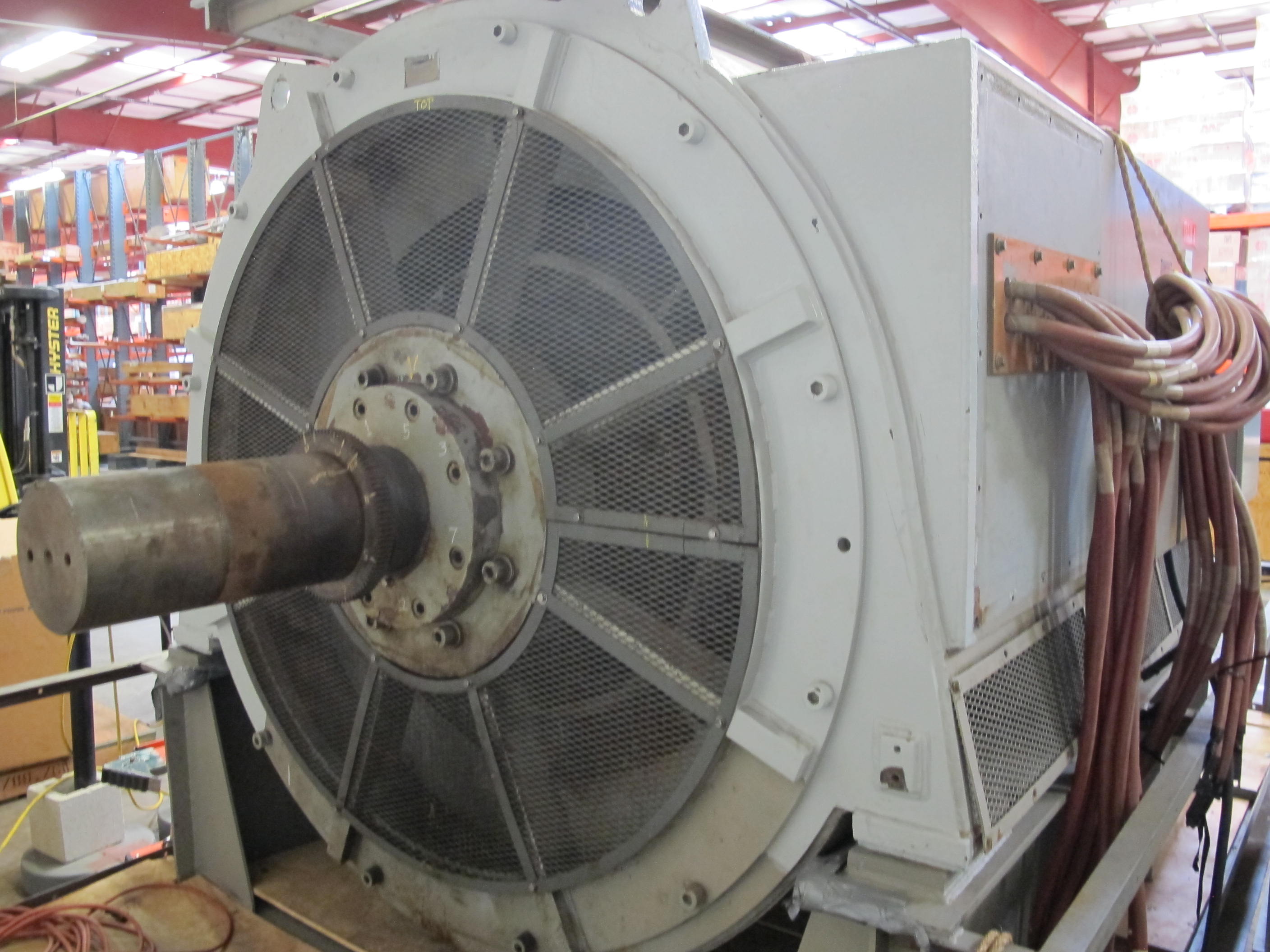 GENERATOR, ELECTRIC TYPE, 4700K WATT, 778 AMP, 4360 VOLT, EMERGENCY DIESEL 900 RPM KIND. TYPE SAB FRAME 21520-44 CONTINUOUS DUTY TWO BEARING HORIZONTAL SYNCHRONOUS INCLUDES TYPE FRBA BRUSHLESS EXCITERS (W-50) LOADING & HANDLING FEE $1000-